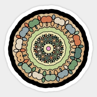 Indian grunge and decorative Mandala art vintage repeated pattern Sticker